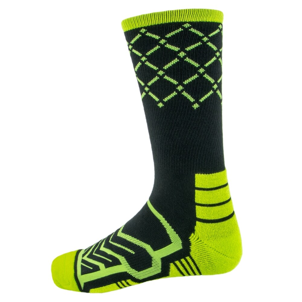 Shop Large Basketball Compression Socks Black Green On Sale