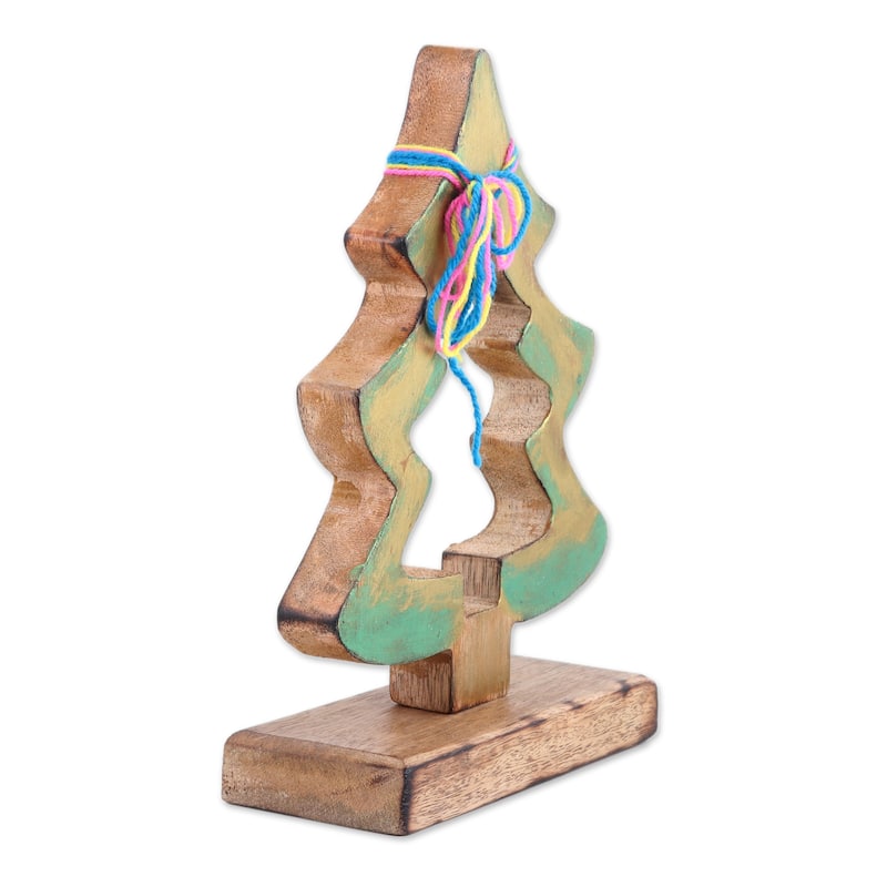 Novica Handmade Joyful Present Wood Sculpture