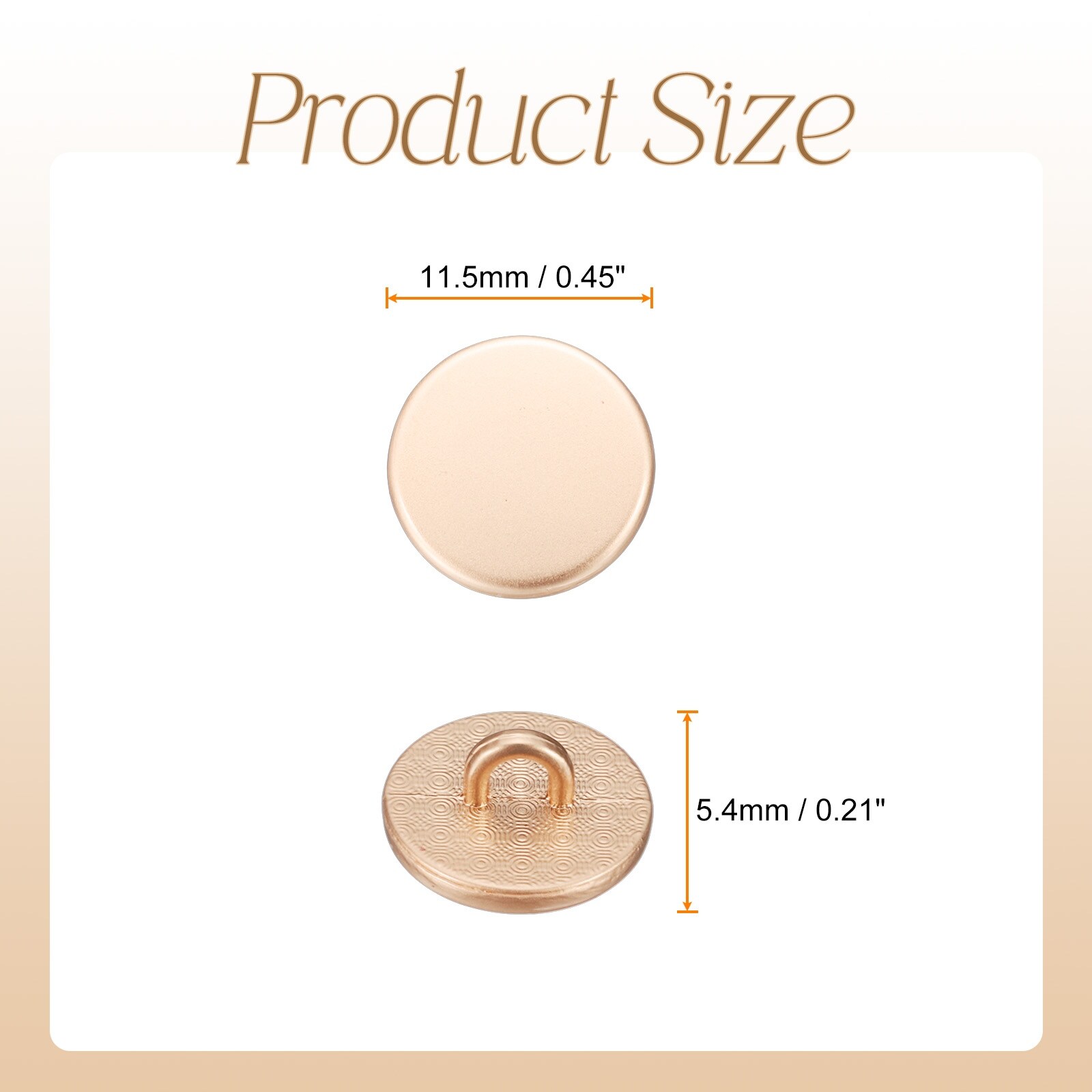 Metal Round Buttons Zinc Alloy Shank Flat Sewing Button Craft Replacement Buttons for Clothing Decoration DIY Accessories