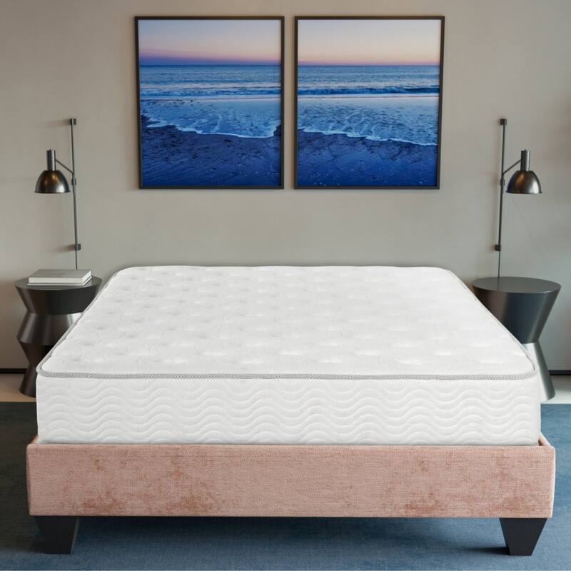 9 in. Medium Soft Pocket Spring Bed Foam Mattress in a Box, White