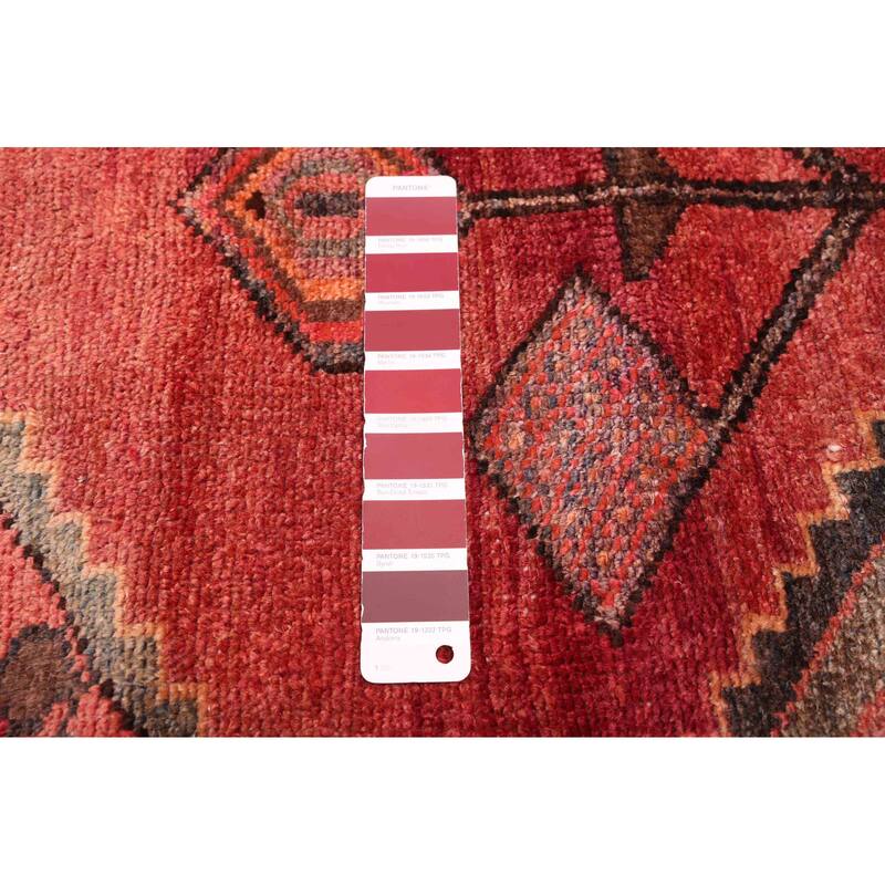 ECARPETGALLERY Hand-knotted Melis Vintage Red Wool Rug - 4'10 x 10'9