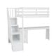 preview thumbnail 10 of 32, Twin Size Loft Bed Frame with Built-in Desk and Double Storage Drawers