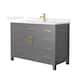 Option Dark Gray / White Quartz Top / Brushed Gold