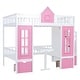 preview thumbnail 7 of 7, Pink Full-Over-Full Bunk Bed with Changeable Table and Drawer