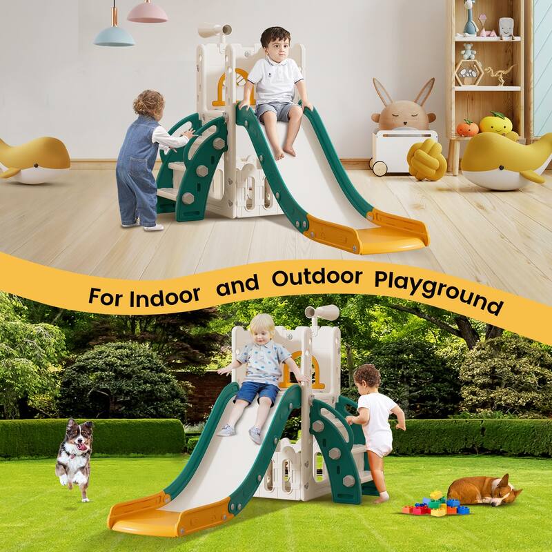 Toddler Kids Slide Swing Outdoor and Indoor Play set