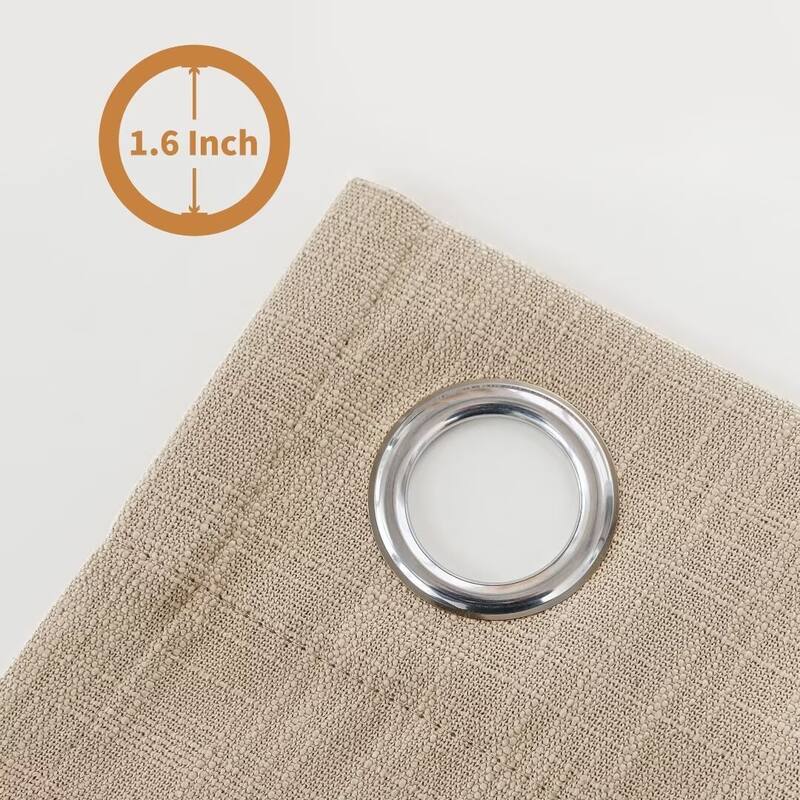 Linen Texture Light Filtering Grommet Panel Pair