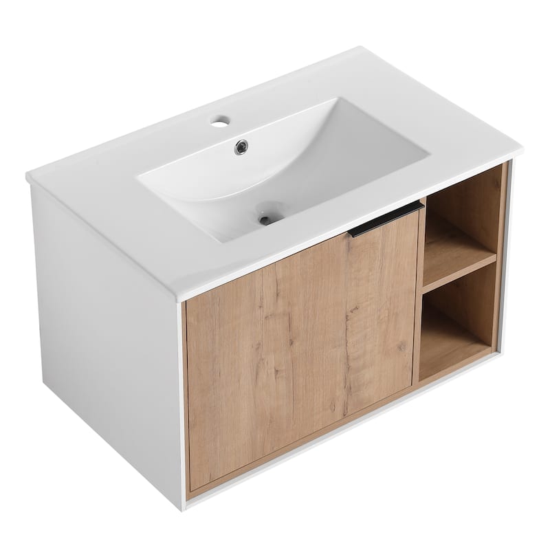 Topcraft Wall-Mounted Bathroom Vanity With Sink - 30"