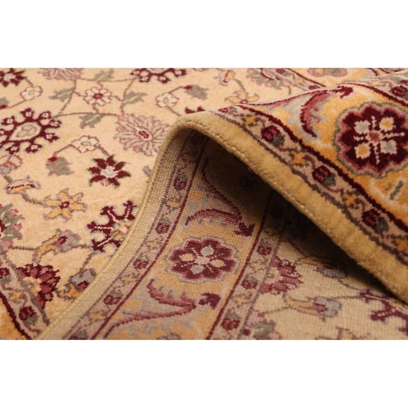 ECARPETGALLERY Hand-knotted Finest Agra Jaipur Light Yellow Wool Rug - 2'6 x 8'2