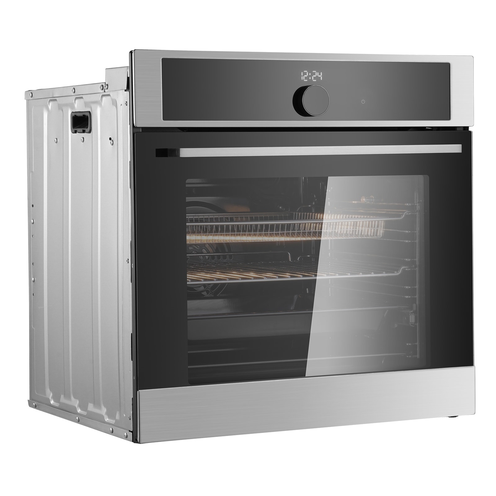 Single Wall Oven with Baking Rack and Tray, for Kitchen