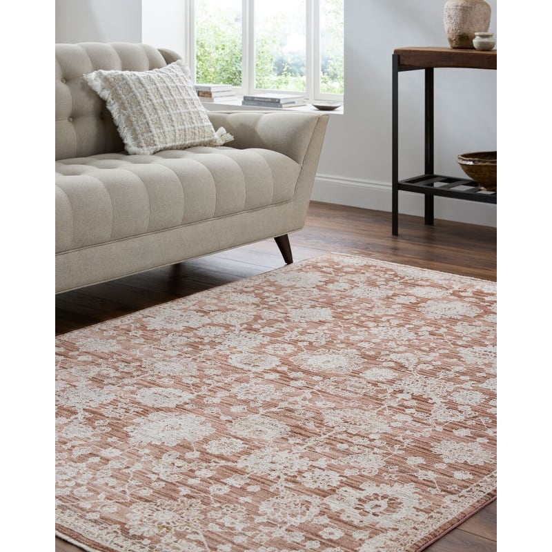 Livabliss Mansfield Traditional Area Rug - 6'7" x 9' - Rust