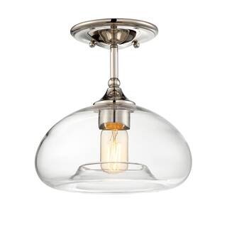 Bellevue Single Light 11" Wide Semi-Flush Ceiling Fixture