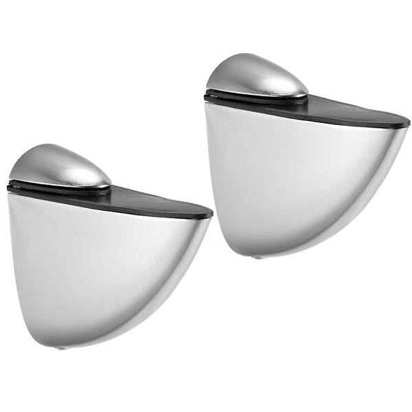 Shop 2pcs Glass Shelf Bracket Clamp Solid Zinc Alloy Adjustable
