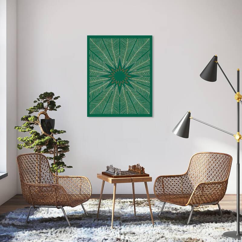 Wynwood Studio Canvas Holiday and Seasonal Glam Star Holiday Season Green Modern & Contemporary Wall Art Canvas Print - 30 x 36