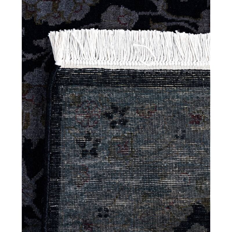 Overdyed One-of-a-Kind Hand-Knotted Area Rug - Black - 2' 7" x 10' 6"