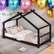 preview thumbnail 12 of 27, Twin Size Playhouse Design House Bed Wood Bed,Solid Construction For Bedroom