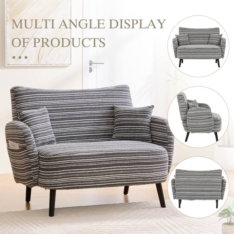 Modern style two seater sofa with ultra comfortable armrests