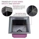 preview thumbnail 8 of 9, Transolid 15-in x 15-in x 9-in Undermount Stainless Kitchen/Bar Sink, SinkPocket, Grid, Strainer - 15-in x 15-in x 9-in