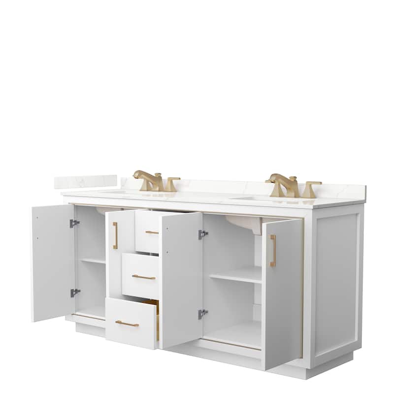 Icon 72-inch Double Vanity, Quartz Top