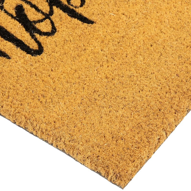 Natural Coir "Hoppy Easter" Outdoor Doormat 18" x 30"