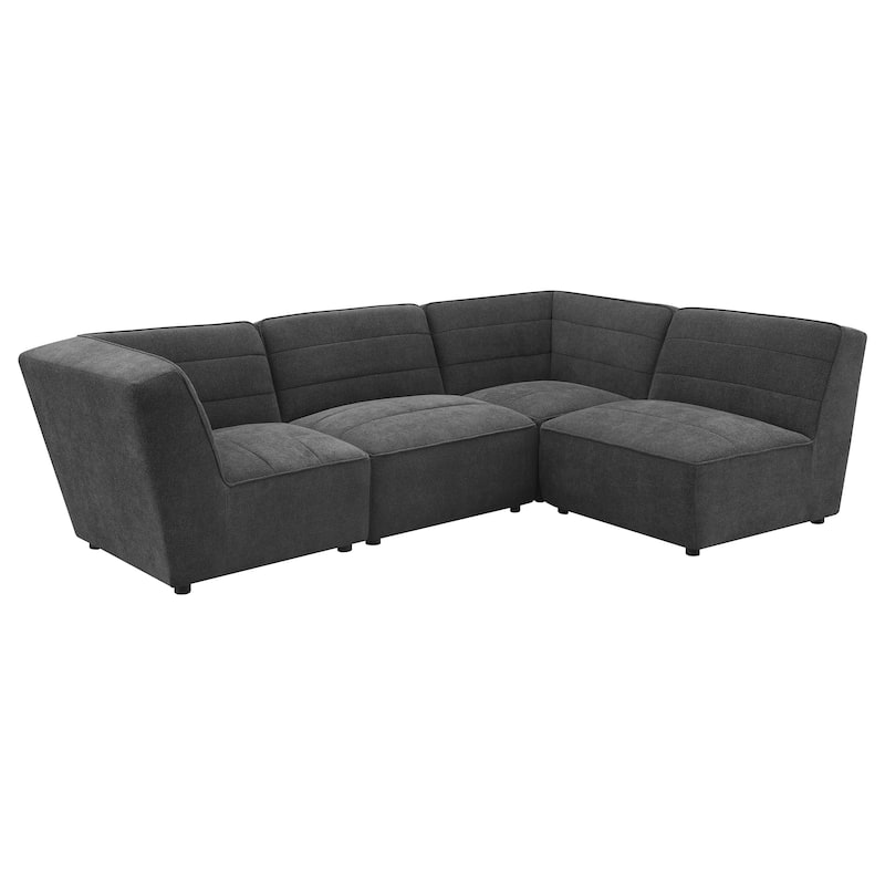 Ortega Dark Charcoal Upholstered Armless Chair