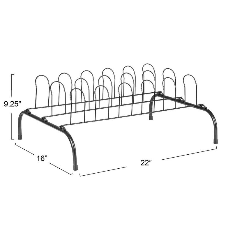 Household Essentials 9-Pair Metal Wire Shoe Rack