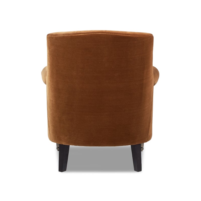 Eloise 30" Transitional Velvet Pleated Sock Arm Accent Chair