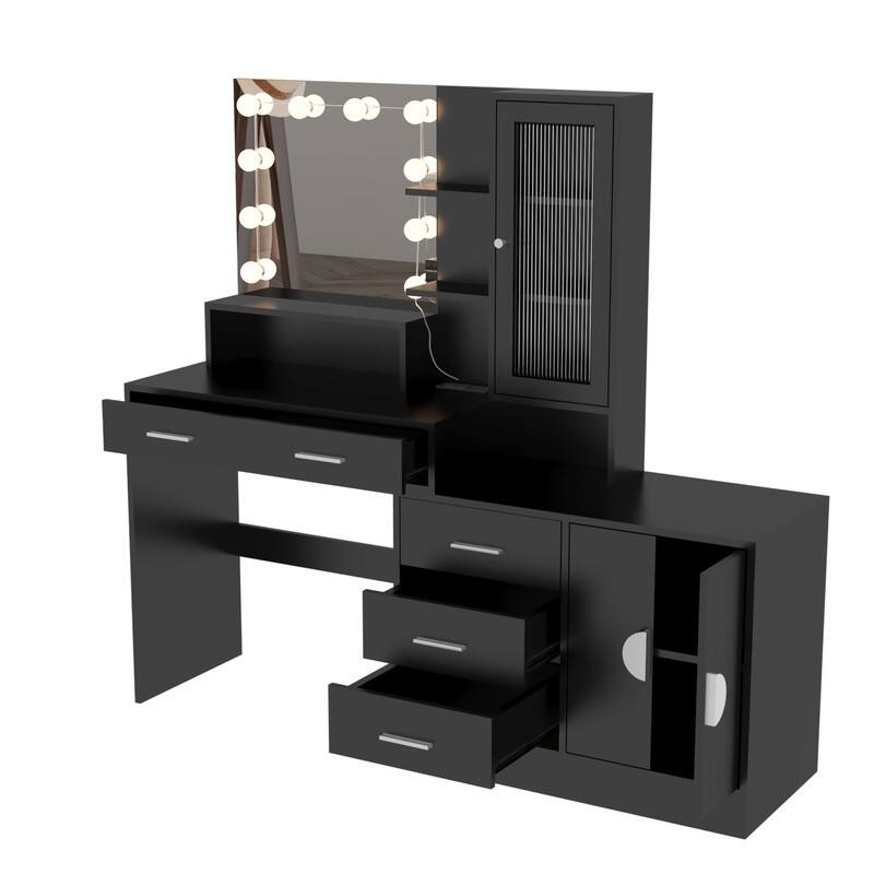 Dressing Table with Combination Cabinet