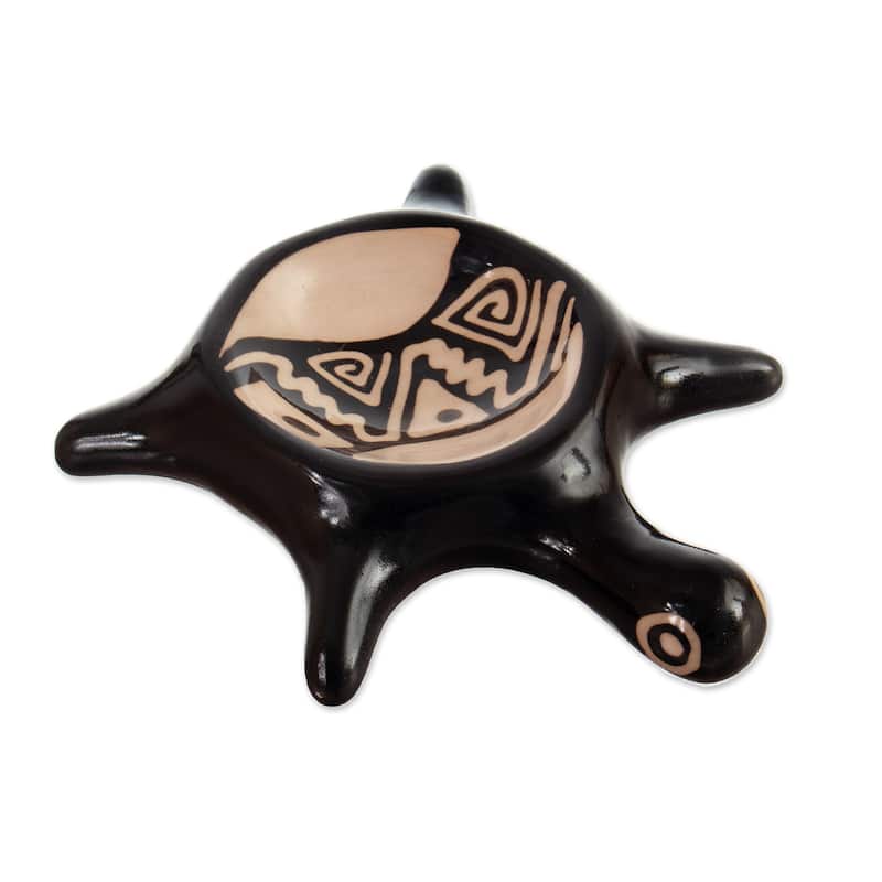Novica Handmade Vicús Turtle Ceramic Catchall