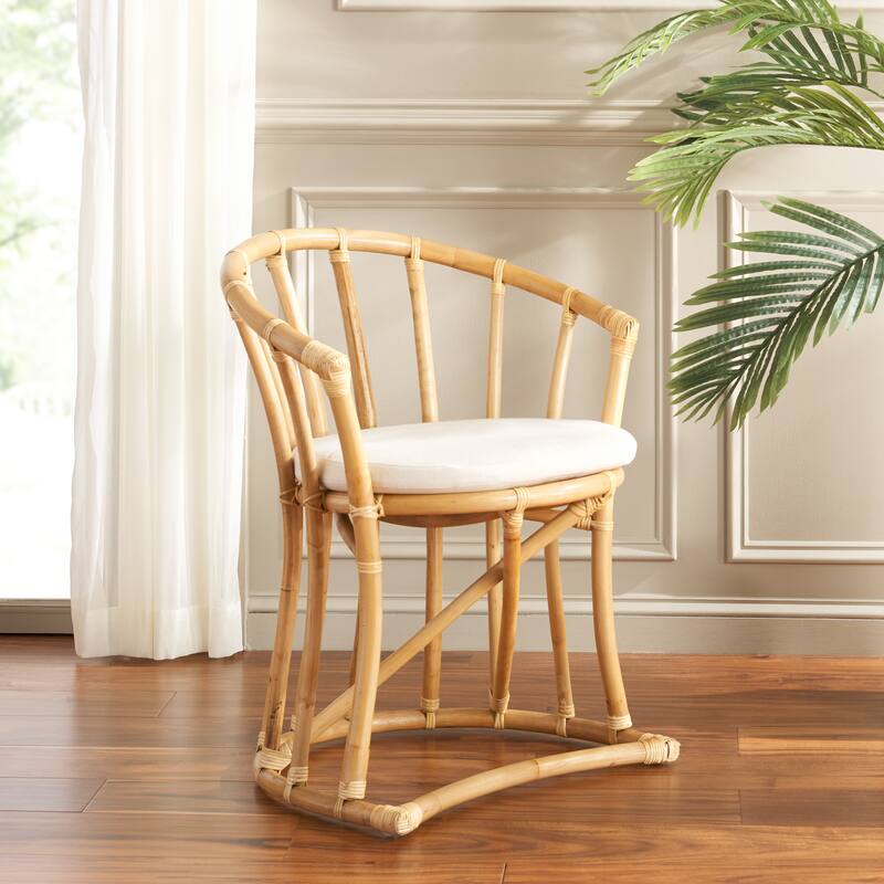 SAFAVIEH Violina Rattan Accent Chair - 24.8" x 22.2" x 30.5" - 25"W x 22"D x 31"H
