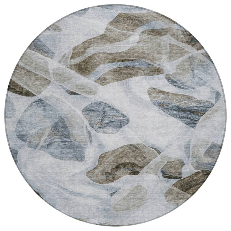 HomeRoots Abstract Transitional Rectangle Outdoor Rug
