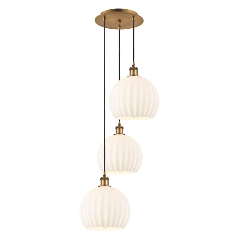 Innovations Lighting 113B-3P-42-17 White Venetian Pendant White