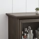 preview thumbnail 18 of 23, GDFStudio - Brookline Modern Storage Glass Display Cabinet with Flip-Up Glass Doors and 4-Tier Shelving