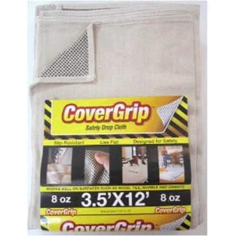 CoverGrip 351208 Slip Resistant Canvas Drop Cloth 3.5'x12'