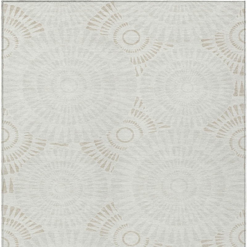 HomeRoots Geometric Transitional Rectangle Outdoor Rug