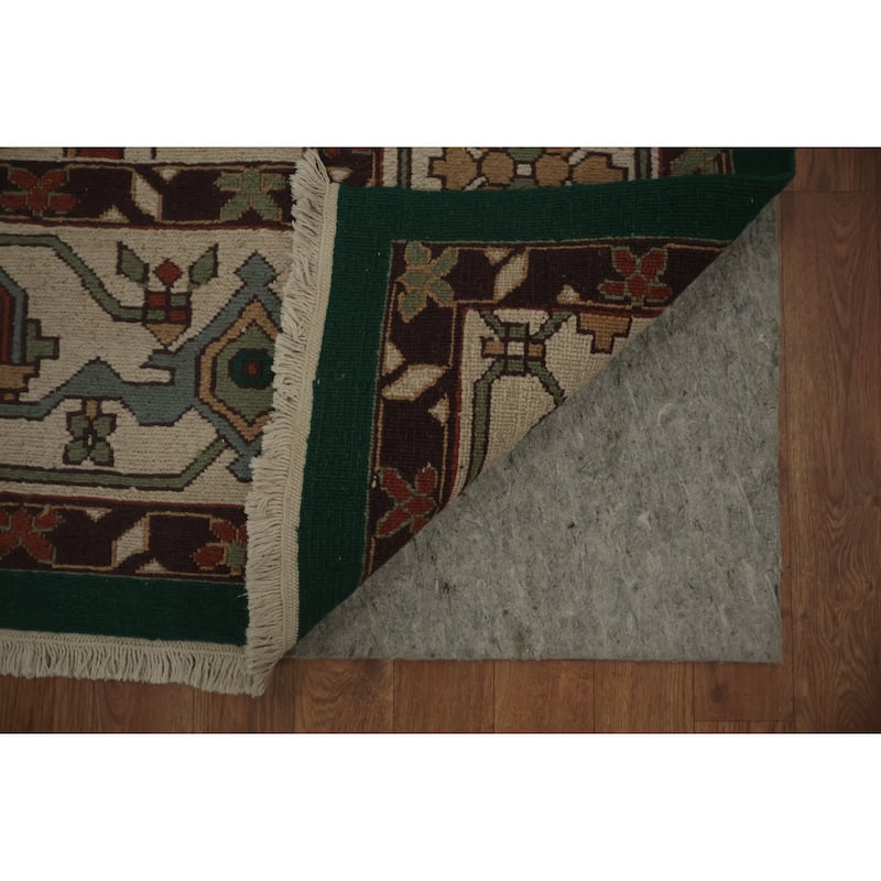Hand Knotted Oriental 100% Wool Carpet Traditional Medallion Green Sumak Area Rug - 9' 10'' X 8' 0''