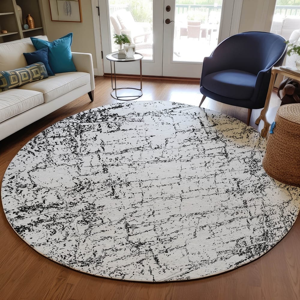 Machine Washable Indoor/ Outdoor Chantille Modern Texture Rug