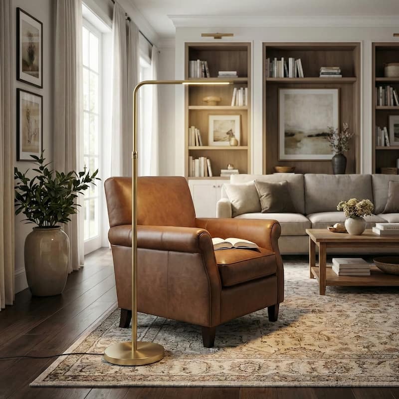 Sleek LED Floor Lamp with Adjustable Lighting