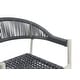 preview thumbnail 33 of 32, Furniture of America Holcomb Modern Wicker Rope Curved Patio Dining Arm Chair