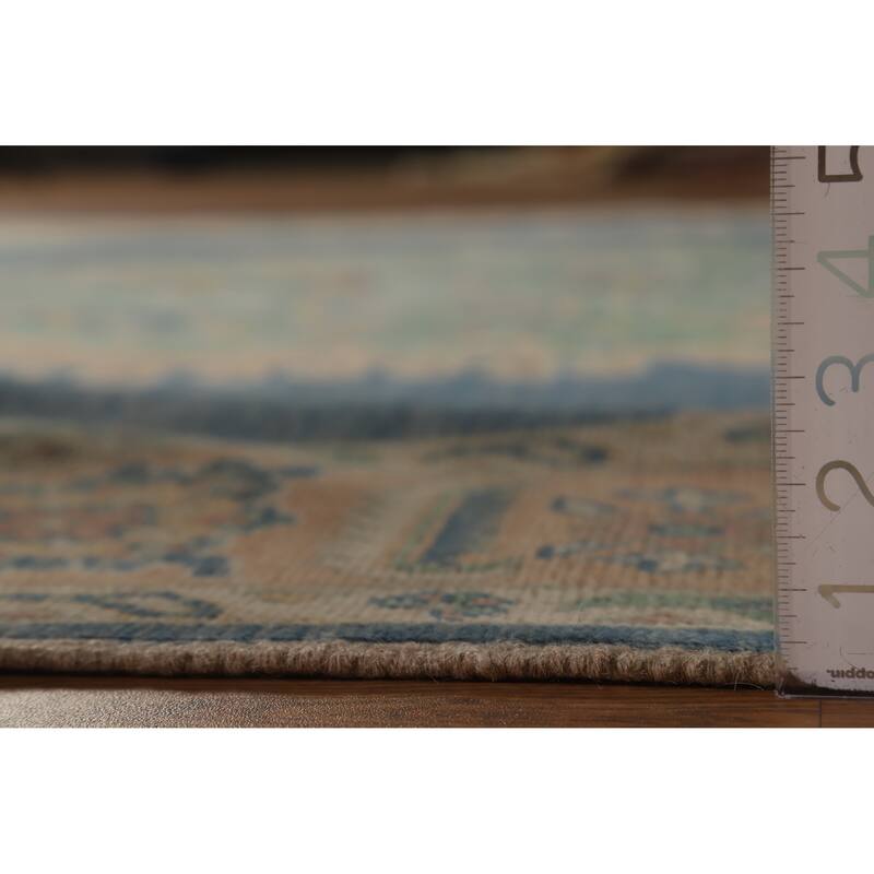 Hand Knotted Oriental 100% Wool Carpet Transitional Medallion Navy Blue & Blues Oushak Area Rug - 10' 1'' X 8' 3''