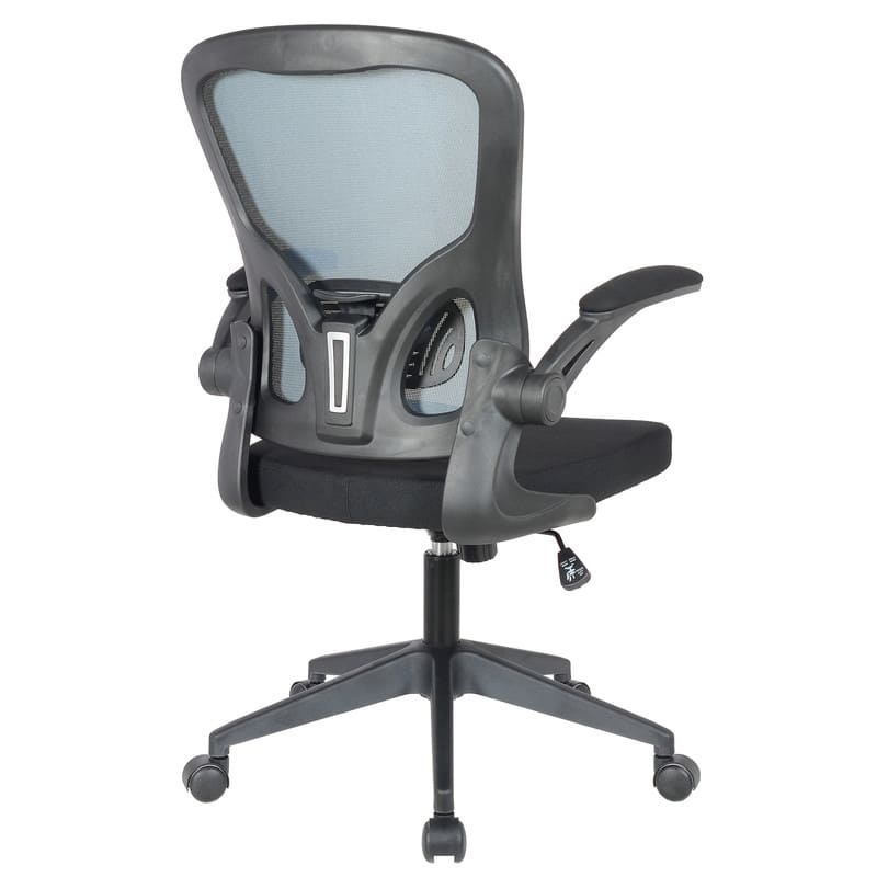 Newton Modern Mid-Back Mesh Office Chair with Flip-Up Arms, Adjustable Height, Tilt Lock, Swivel Wheels Desk Chair