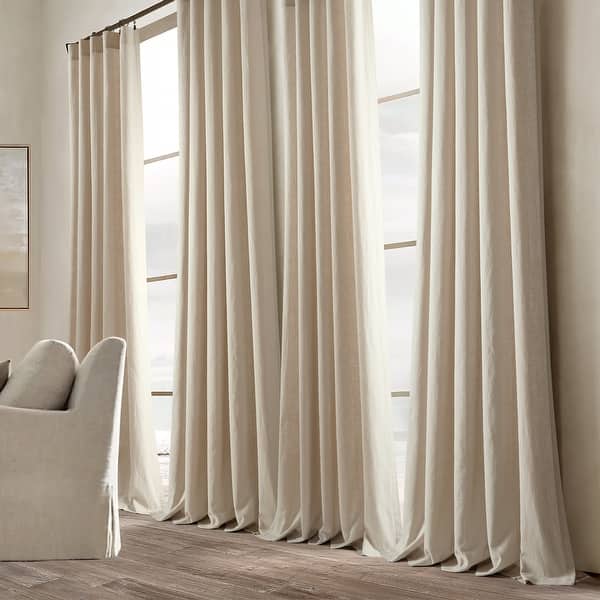 slide 2 of 20, Lush Decor Belgian Flax Prewashed Linen Rich Cotton Blend Window Curtain Panel Single