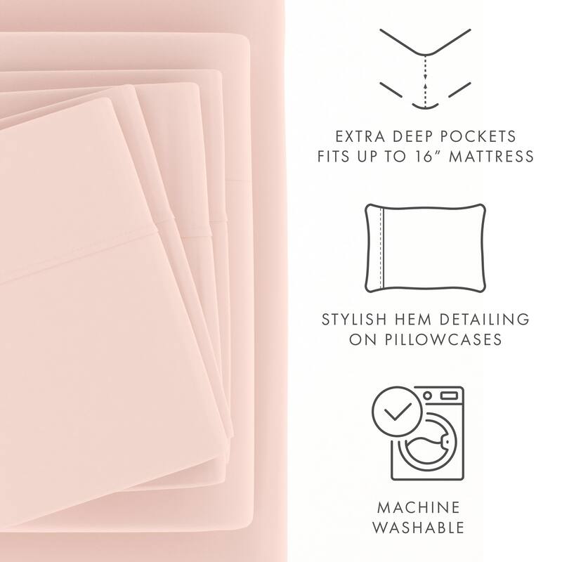 Soft Essentials Ultra-soft Deep Pocket 6-piece Microfiber Sheet Set