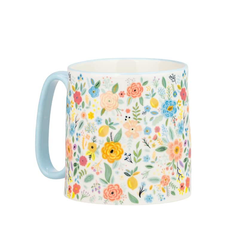 10 Strawberry Street Bella Flora Mugs, Set of 4