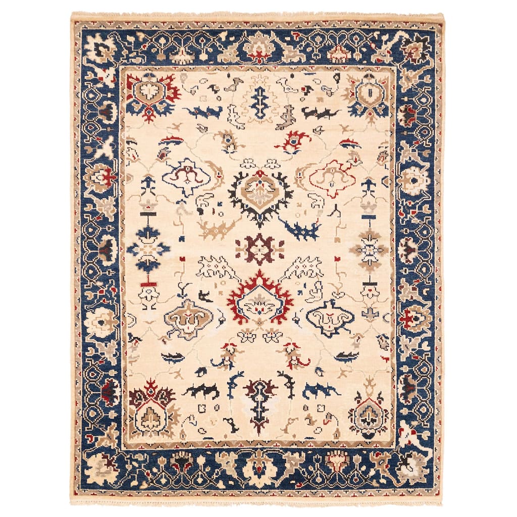 ECARPETGALLERY Hand-knotted Jules Serapi Beige Wool Rug - 8'0 x 9'11