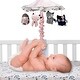 preview thumbnail 2 of 4, Lambs & Ivy Forever Friends Pink/Gray Woodland Owl/Fox Musical Baby Crib Mobile