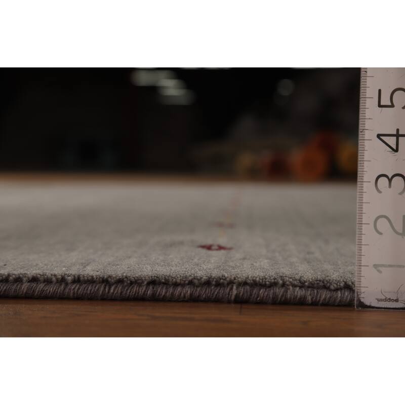 Gabbeh Tribal Area Rug Handmade Wool Carpet - 5'8" x 7'11"