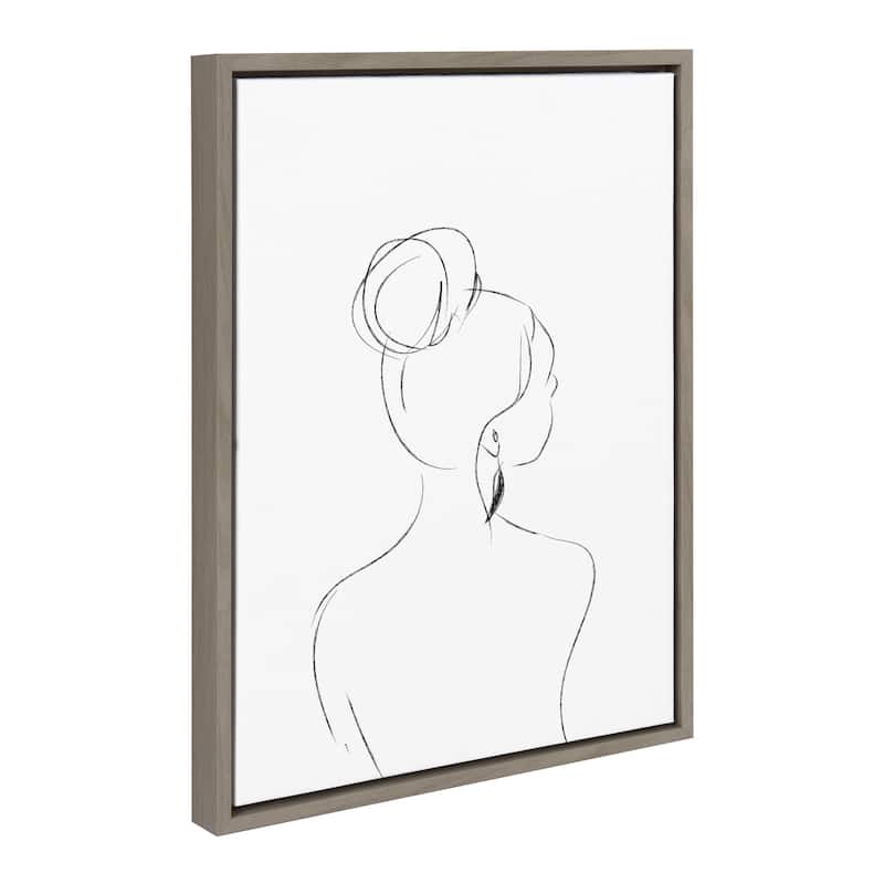 Kate and Laurel Sylvie Woman Framed Canvas by Teju Reval of SnazzyHues