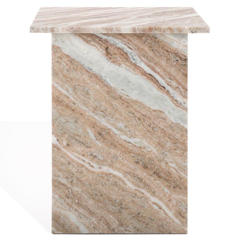 SAFAVIEH Couture Adriano 2 Leg Marble Accent Table - 18"W x 18"D x 22"H