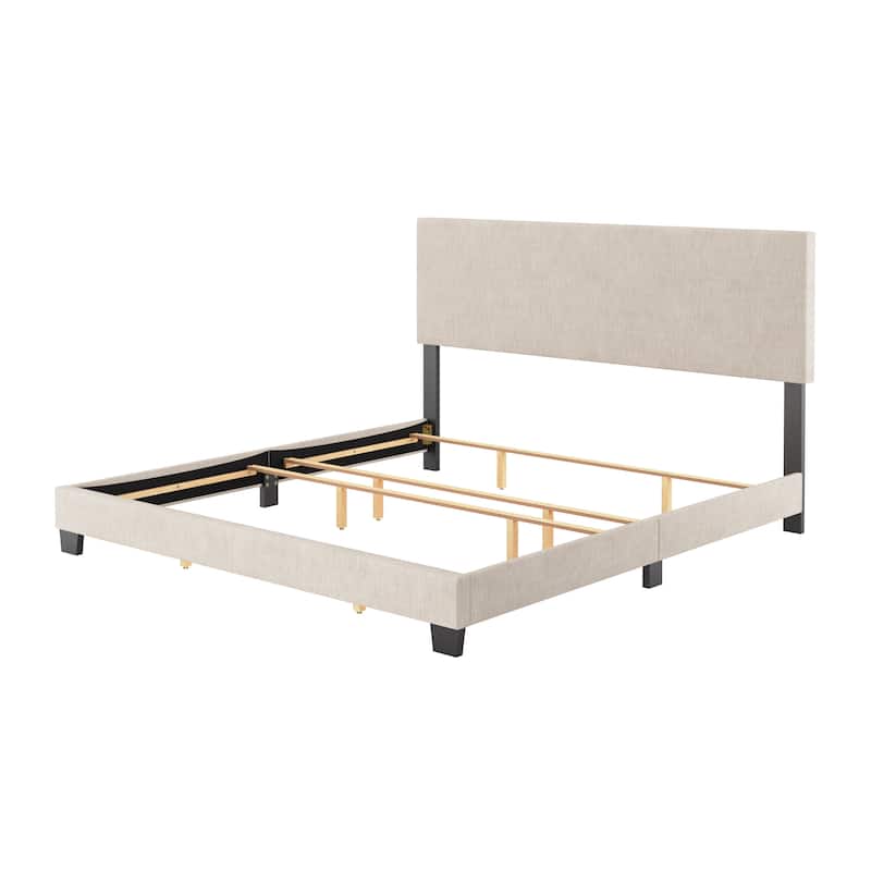 Celeste Modern Upholstered Bed, Box Spring Required