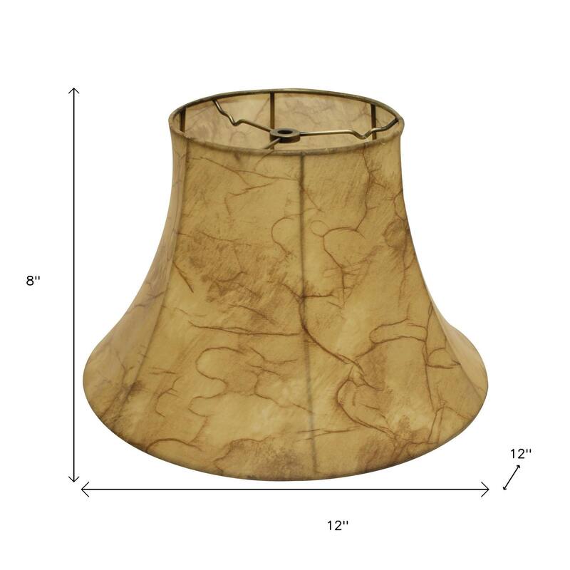 HomeRoots Light Yellow Parchment Bell Lamp Shade - 12"x12"x10"